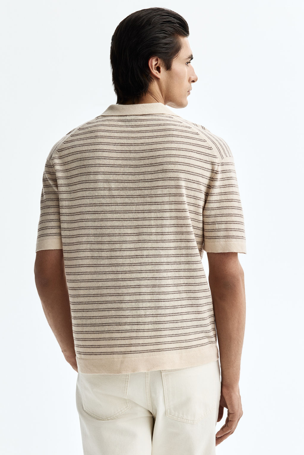 Polo en mezcla de lino Regular Fit - H&m фото 6