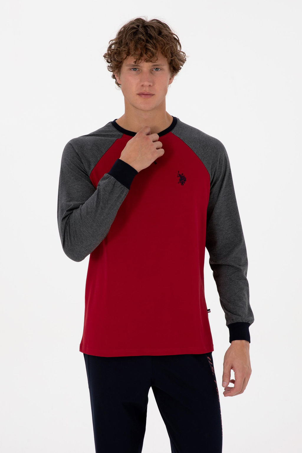 Erkek Bordo Pijama Tak_m_ Sepette S_rpriz _ndirim - U.s. polo assn фото 3