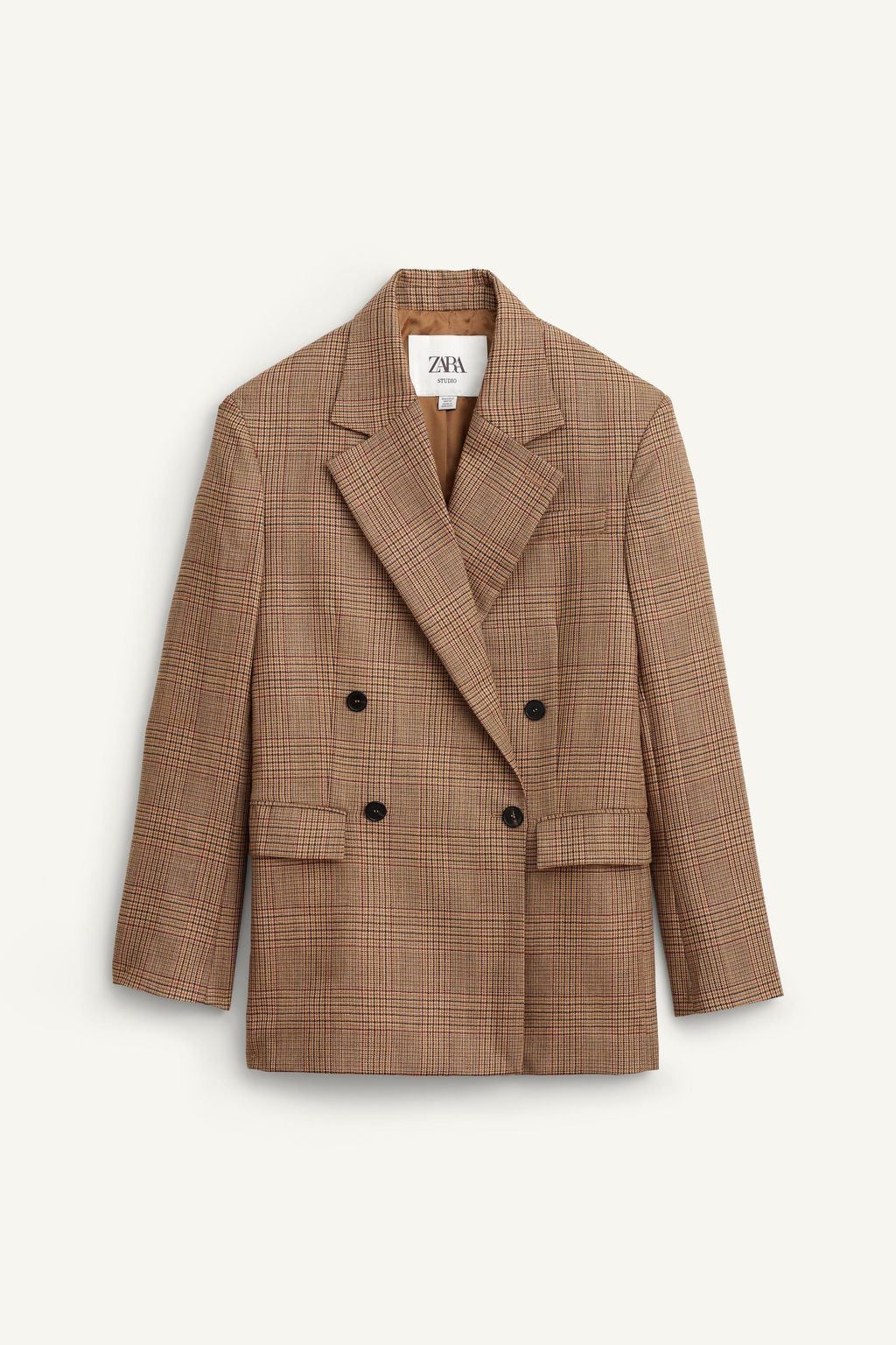 LIMITED EDITION 100% WOOL CHECK BLAZER - Zara фото 4
