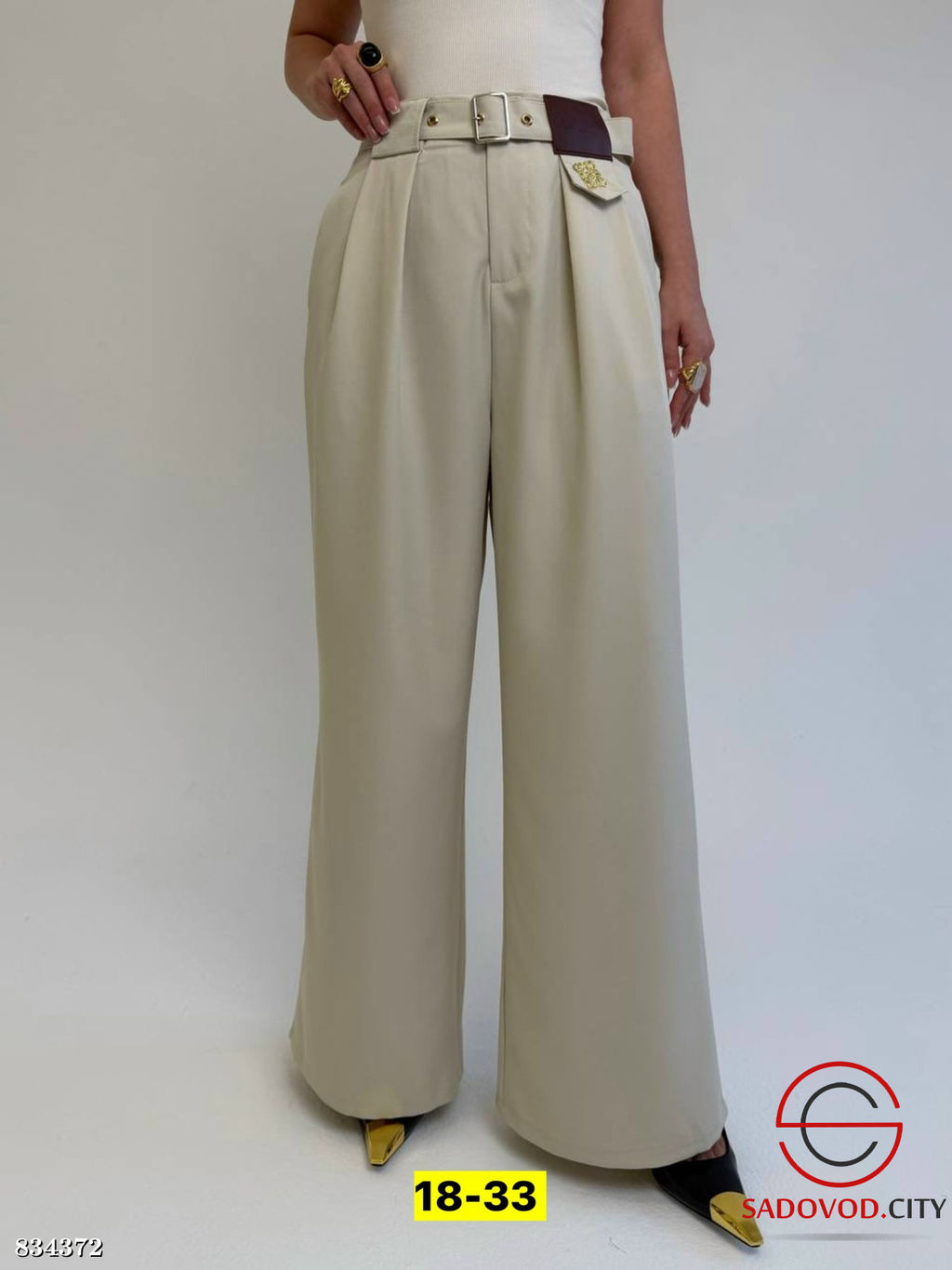 Штаны палаццо с высокой посадкой - Bruno фото 3