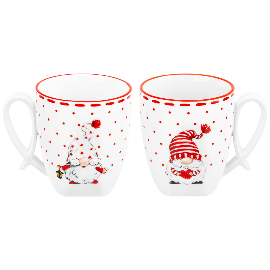 Набор кружек 2 пр. 300 мл 10,5*8*9 см "Весёлые гномики", ручка петля