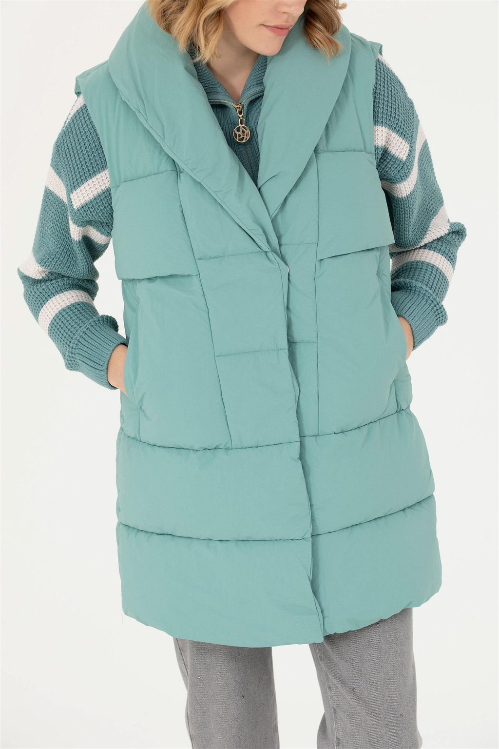 Женский мятный жилет - U.s. polo assn фото 6