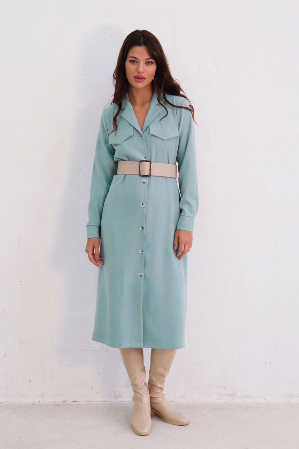 Платье-рубашка с английским воротником - Martichelli фото 214