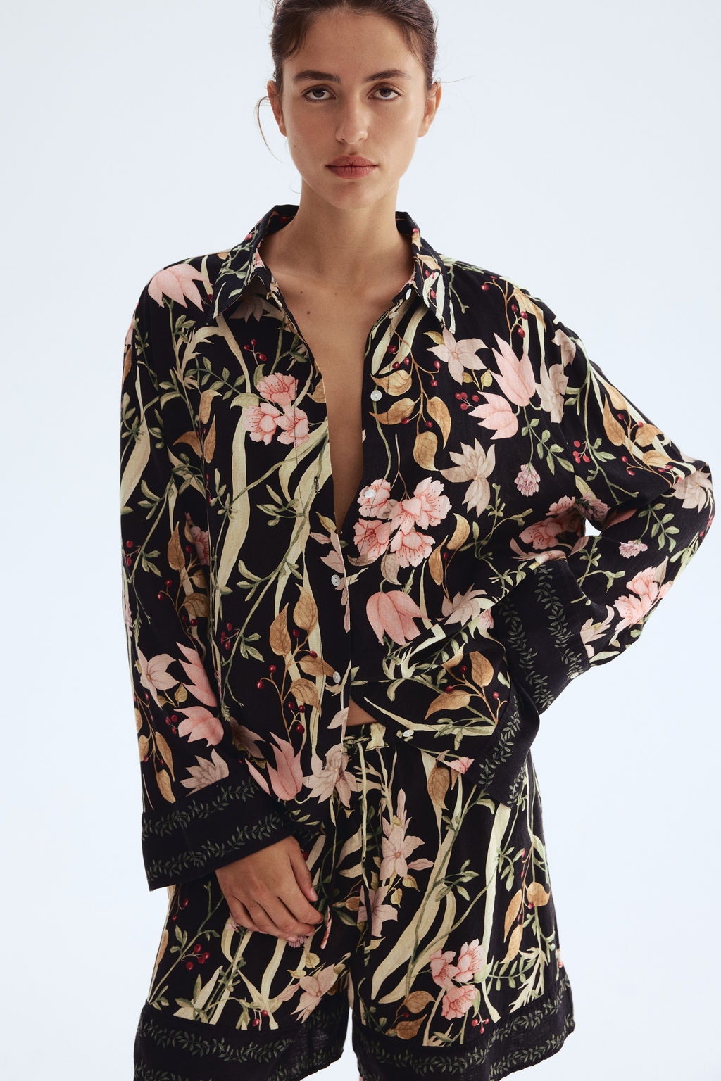 Camisa en mezcla de lino - H&m фото 3
