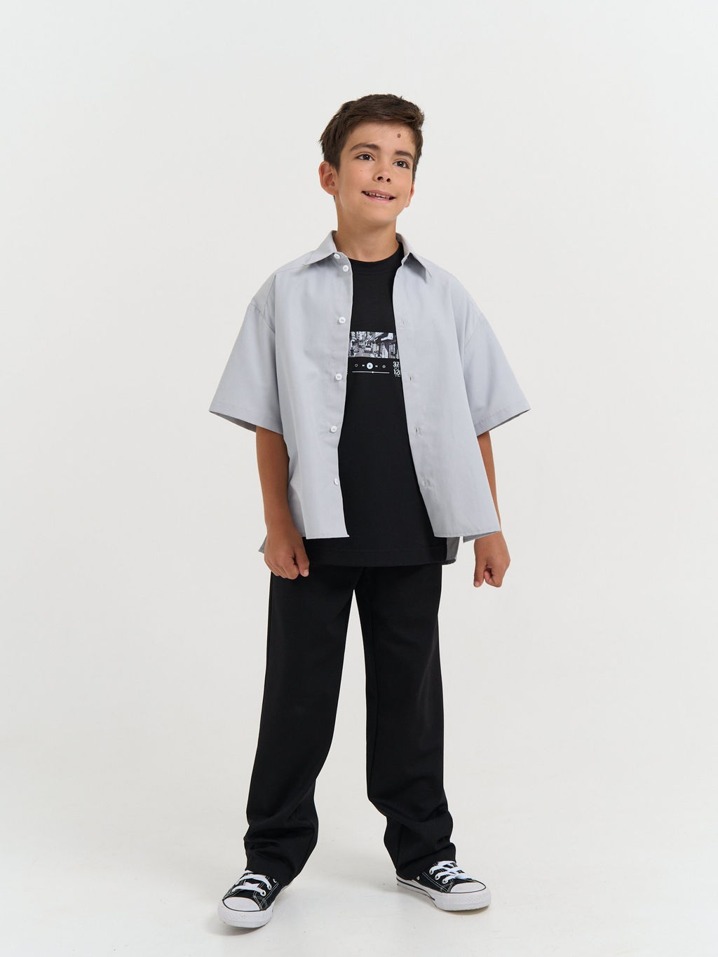 Брюки прямые для мальчика Черные 7+ - Bungly фото 7