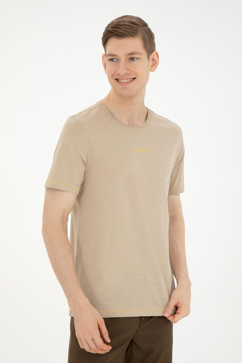 Мужская футболка светло-хаки - U.s. polo assn фото 8