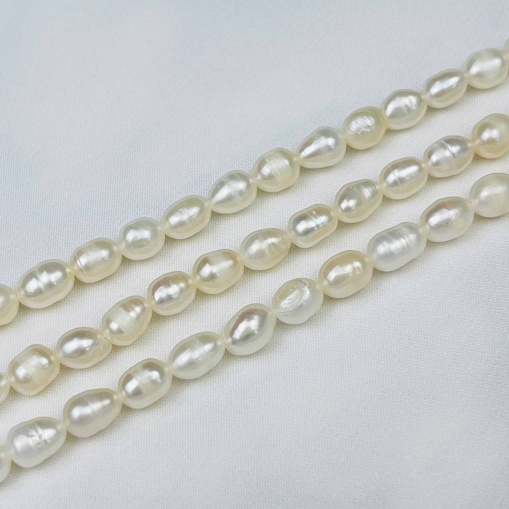 Бусины для рукоделия из белого Жемчуга 35 см