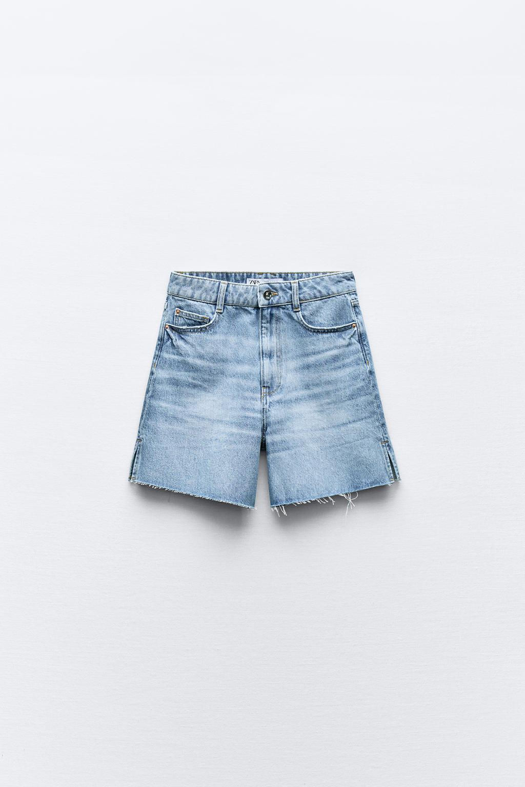 Z1975 HIGH-WAIST SHORTS WITH VENTS AT THE HEM - Zara фото 14
