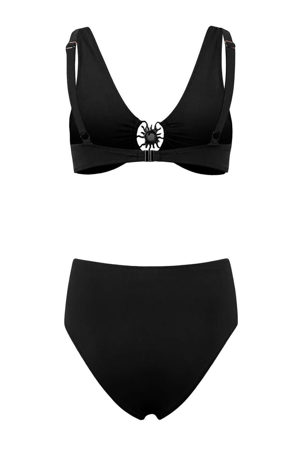 Siyah Ucgen Kapl? Aksesuar Detayl? Yuksek Bel Regular Bikini Tak?m? TBESS26BT00029 - Trendyolmilla фото 6