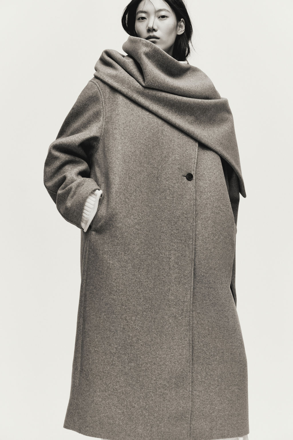 Abrigo con cuello tipo bufanda - H&m фото 10