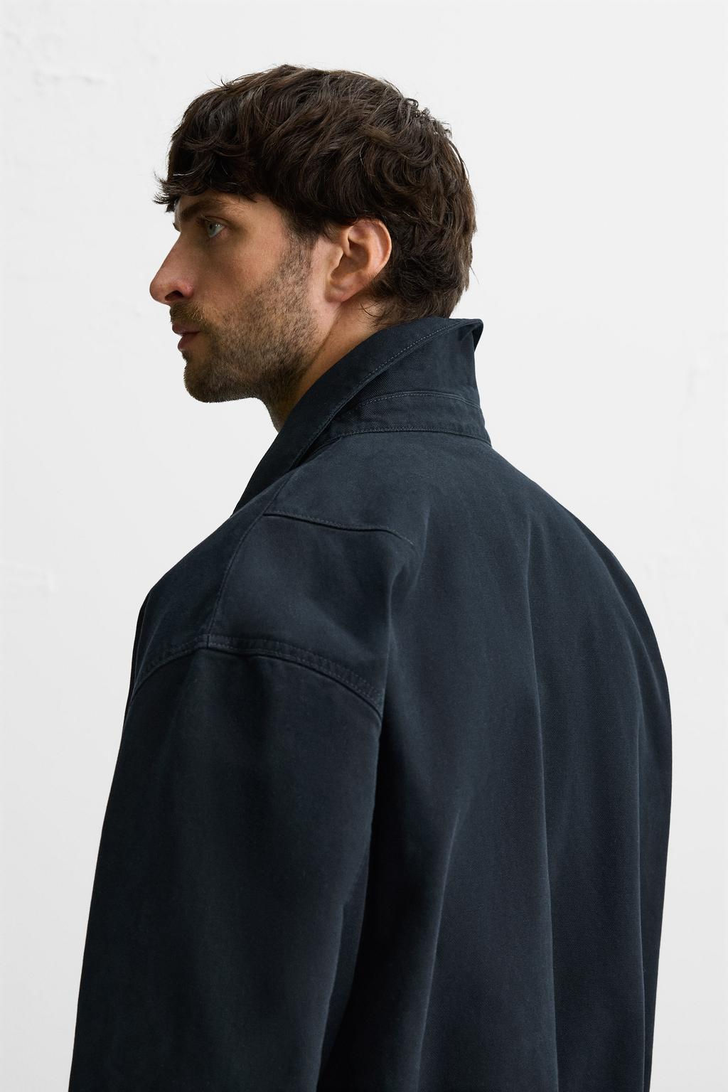 TEXTURED CANVAS JACKET - Zara фото 7