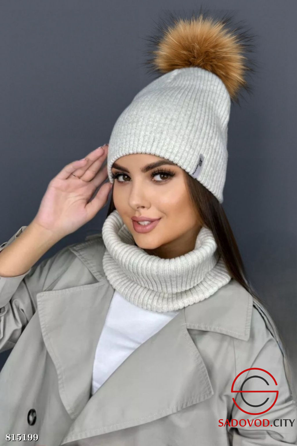 Комплект шапка + снуд для девушки - Bruno фото 12