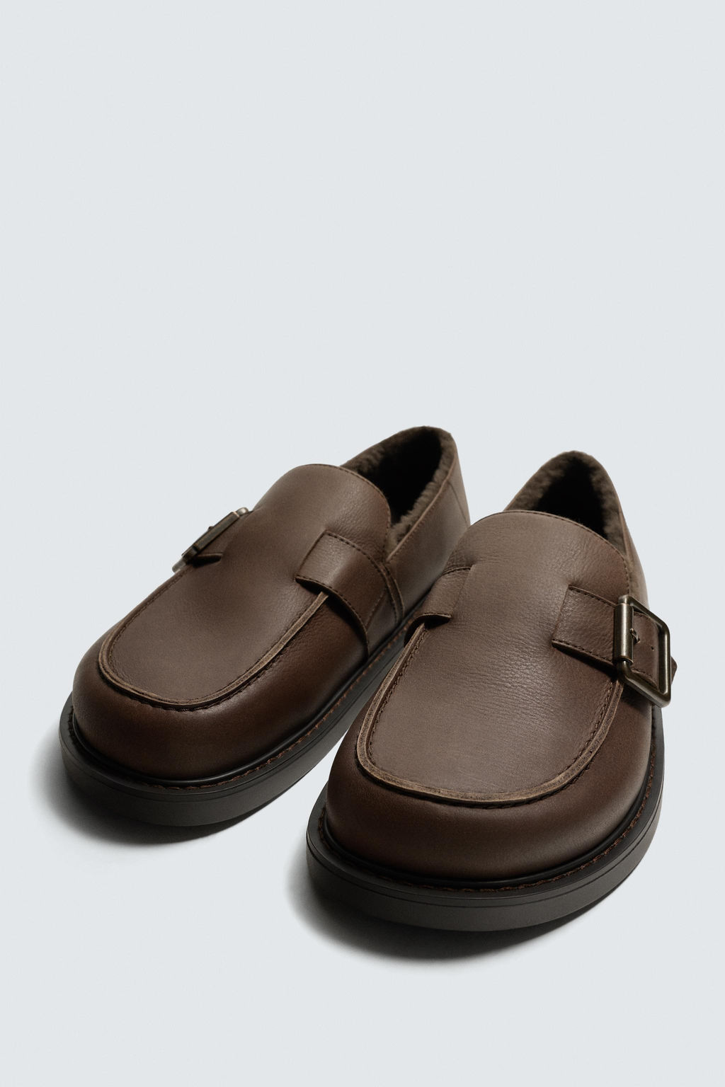 BUCKLED LEATHER CLOGS - Zara фото 12