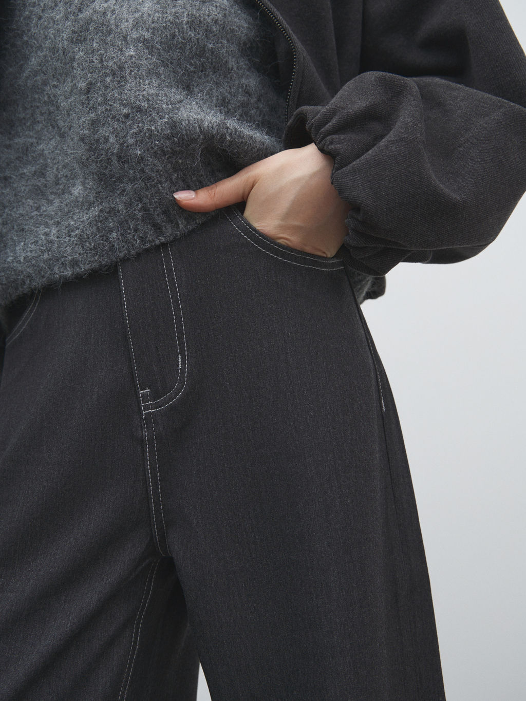 Женские широкие джинсы MAISON DAVID