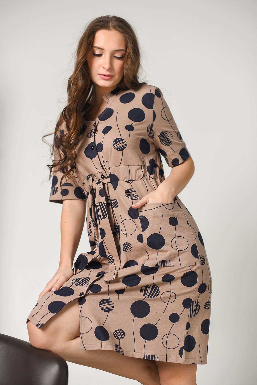 Халат Хлопок 100% Брауни - Оптима фото 2