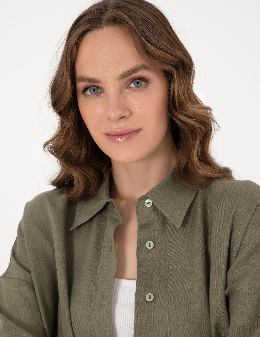 Haki Oversize Uzun Kollu G_mlek - Pierre cardin фото 2