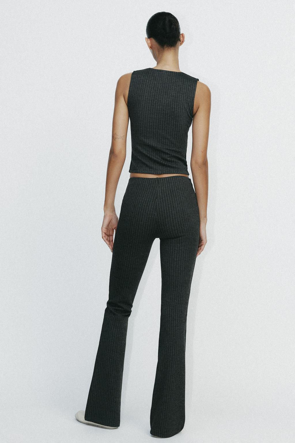 INTERLOCK BELL BOTTOM TROUSERS - Zara фото 16