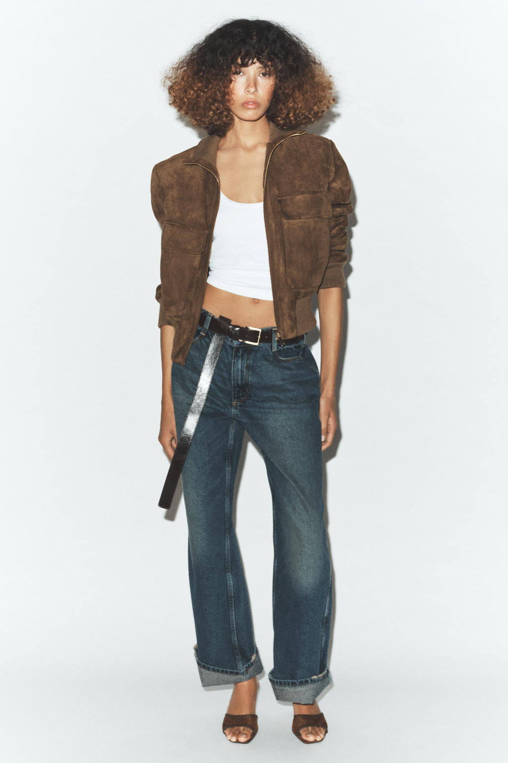 RIB HIGH-NECK BOMBER JACKET - Zara фото 10