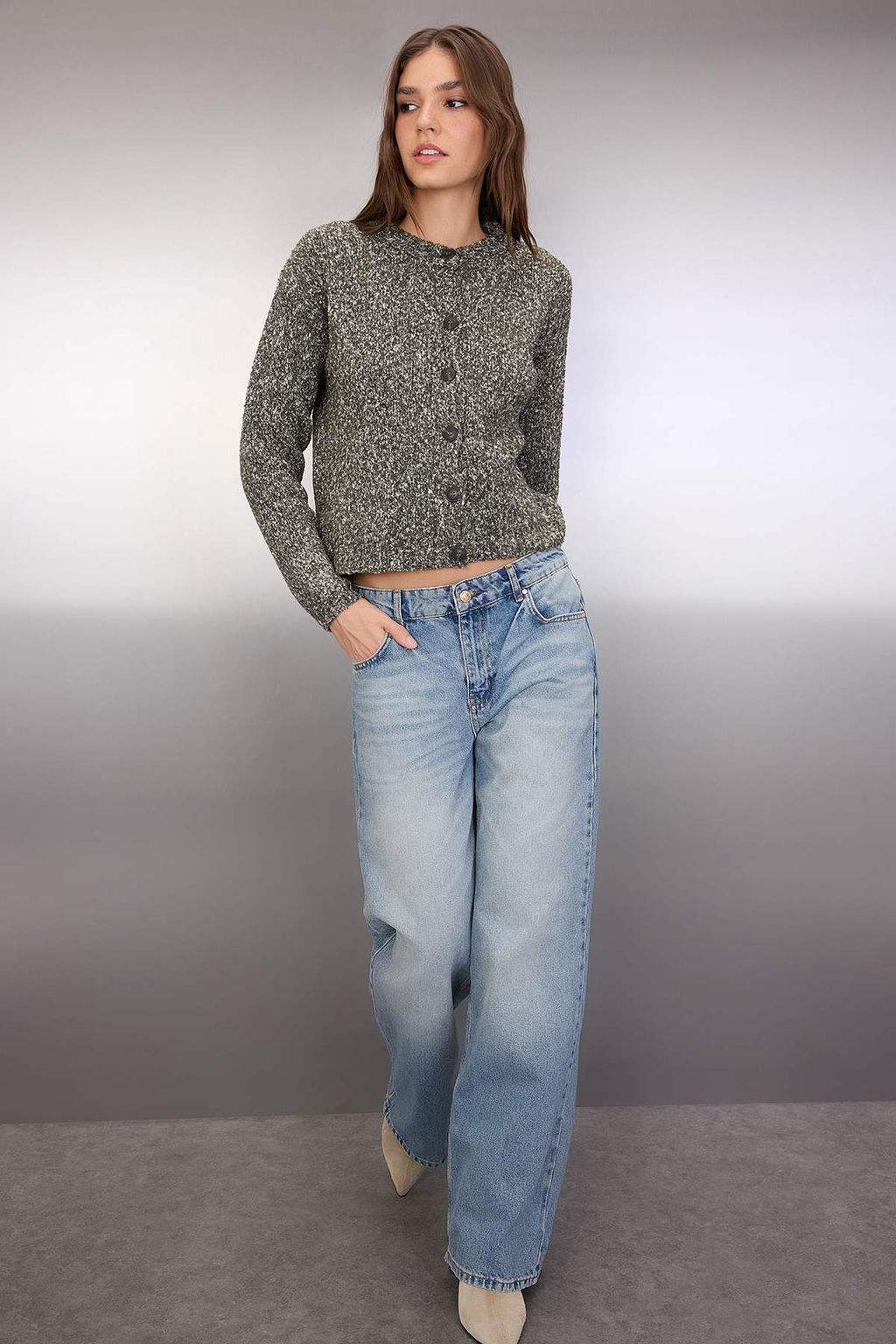 Haki Buklet Iplikli Triko H?rka TWOAW26HI00199 - Trendyolmilla фото 2