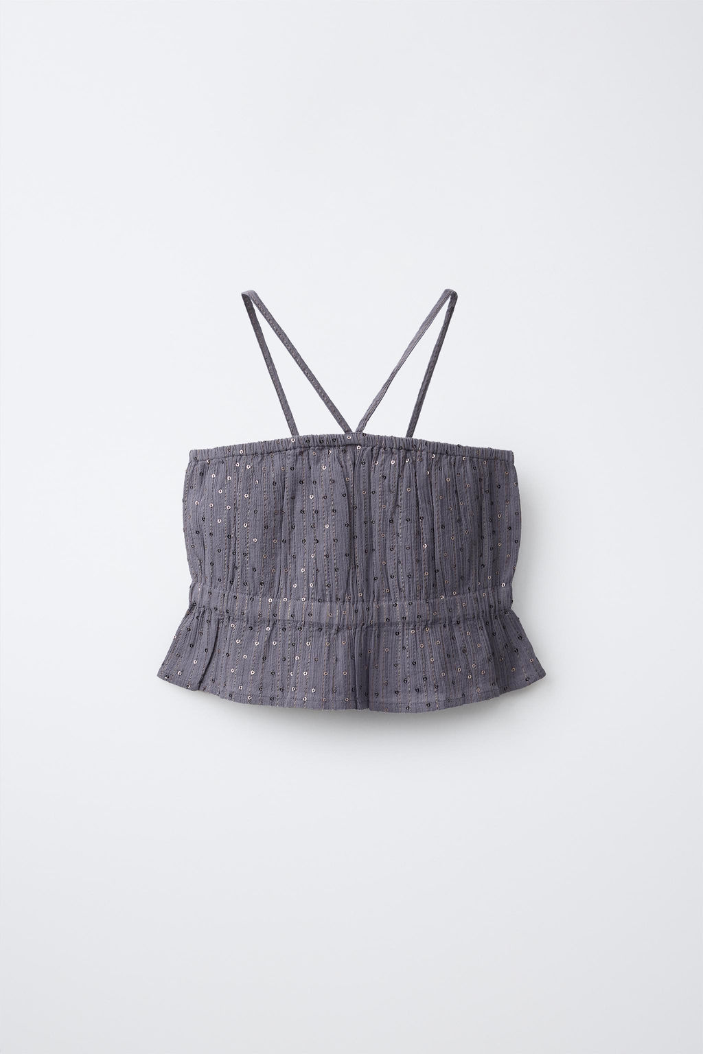 TOP LENTEJUELAS / Gris antracita - Zara фото 3