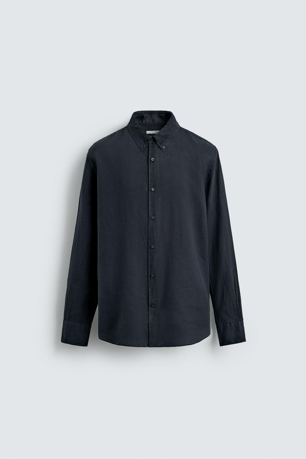 CAMISA REGULAR FIT 100% LINO / Marino - Zara фото 6