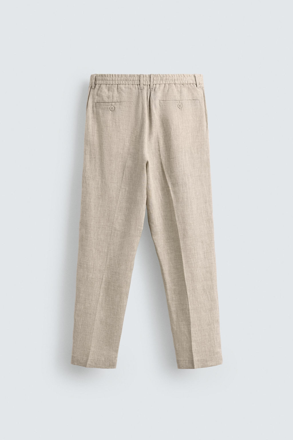 100% LINEN REGULAR FIT TROUSERS - Zara фото 7