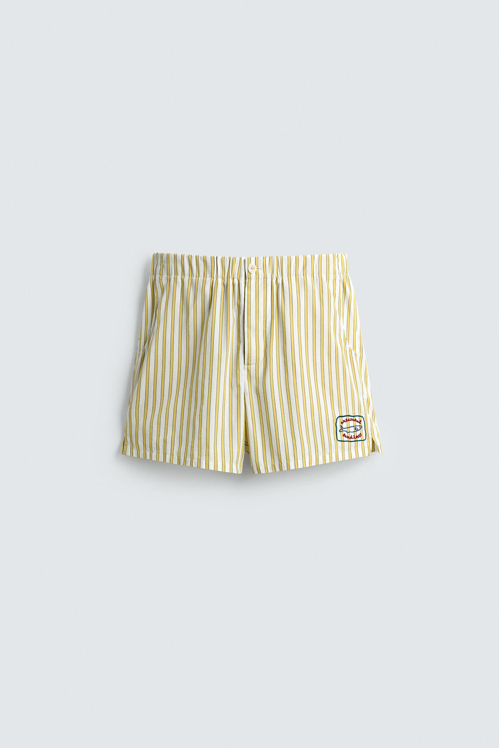 EMBROIDERED STRIPED SHORTS - Zara фото 7
