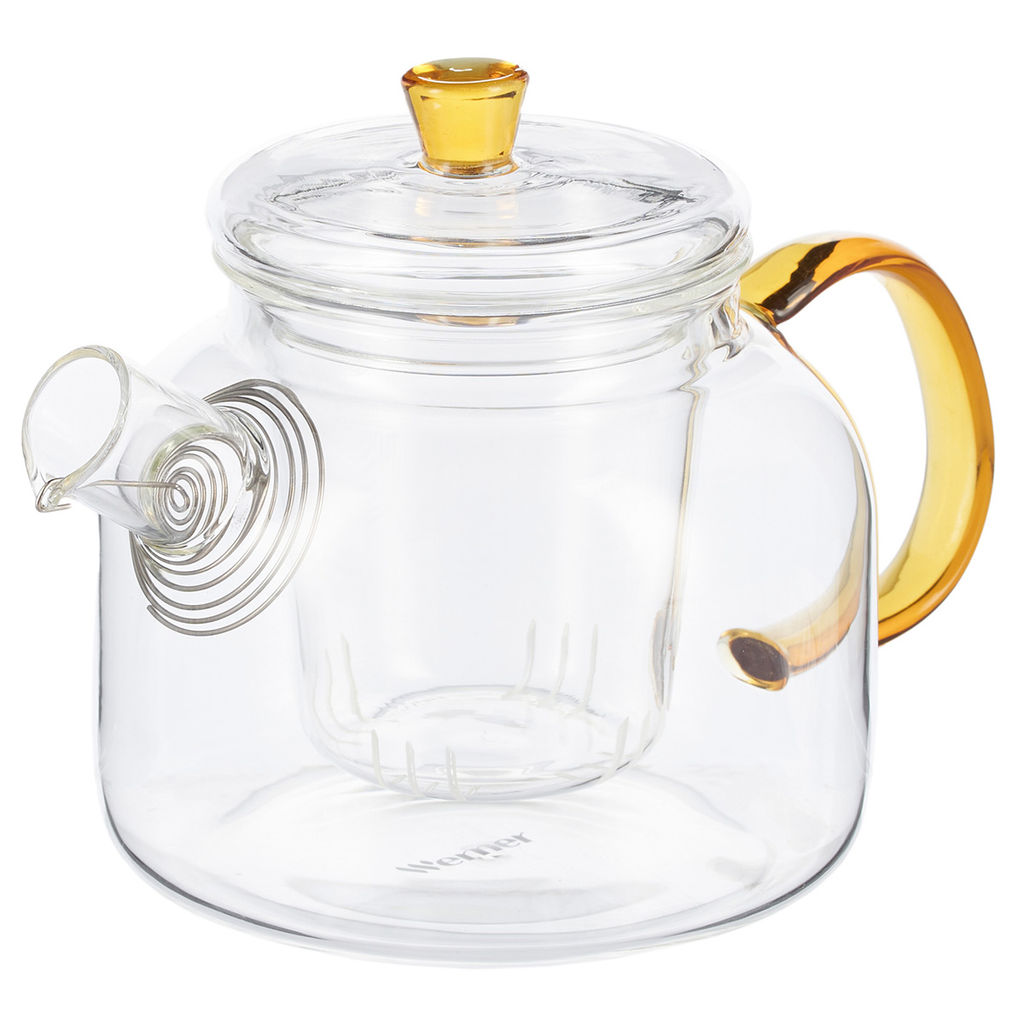 51893 WERNER Чайник заварочный ALLEGRO 700 мл. Материал: боросиликатное стекло. Цвет: желтый.