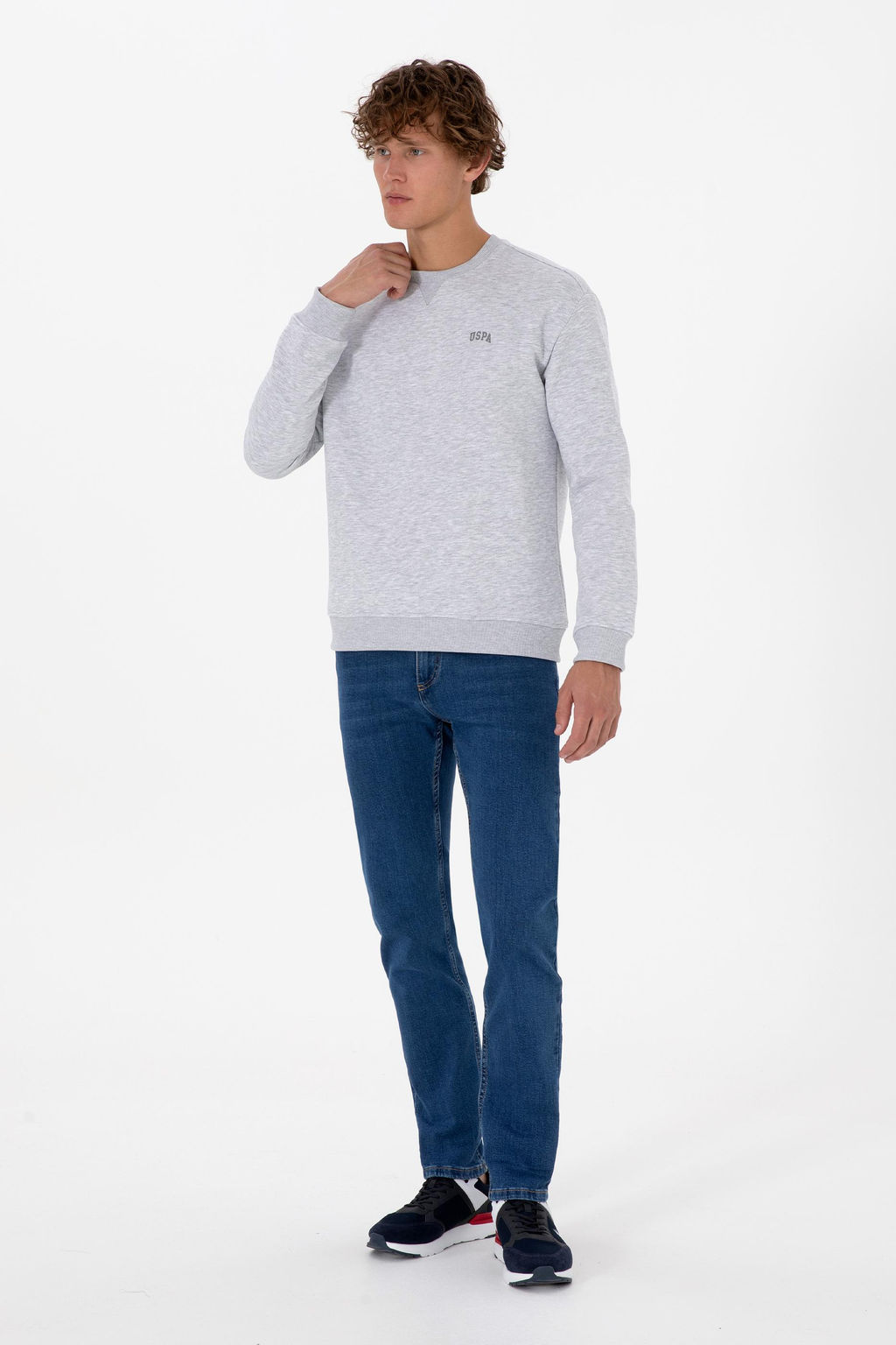 Erkek A__k Gri Basic Sweatshirt Sepette S_rpriz _ndirim - U.s. polo assn фото 4