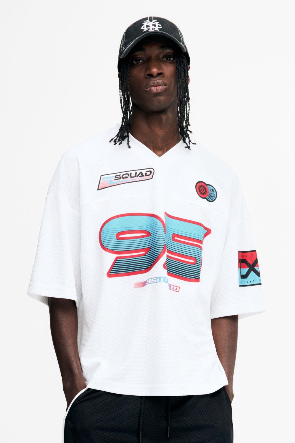 Camiseta de malla con estampado Oversized Fit - H&m фото 3