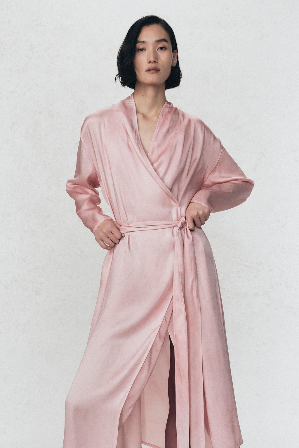 SOSHIOTSUKI X ZARA SATIN BELTED DRESS  фото 5