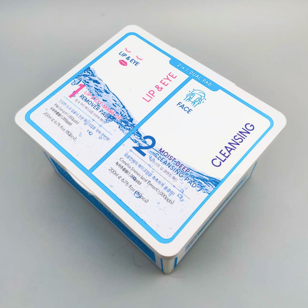 MeLoSo Набор пэдов для удаления макияжа и очищения лица / 2 in 1 Dual Pad, 80 шт. x 2