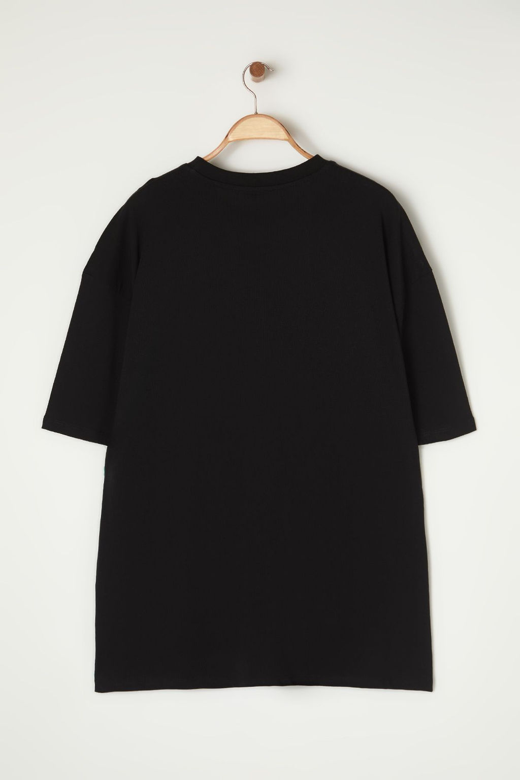 TRENDYOL MAN Buyuk Beden Siyah Oversize/Genis Kesim %100 Pamuklu T-Shirt TMNSS25BF00005 - Trendyolmilla фото 5