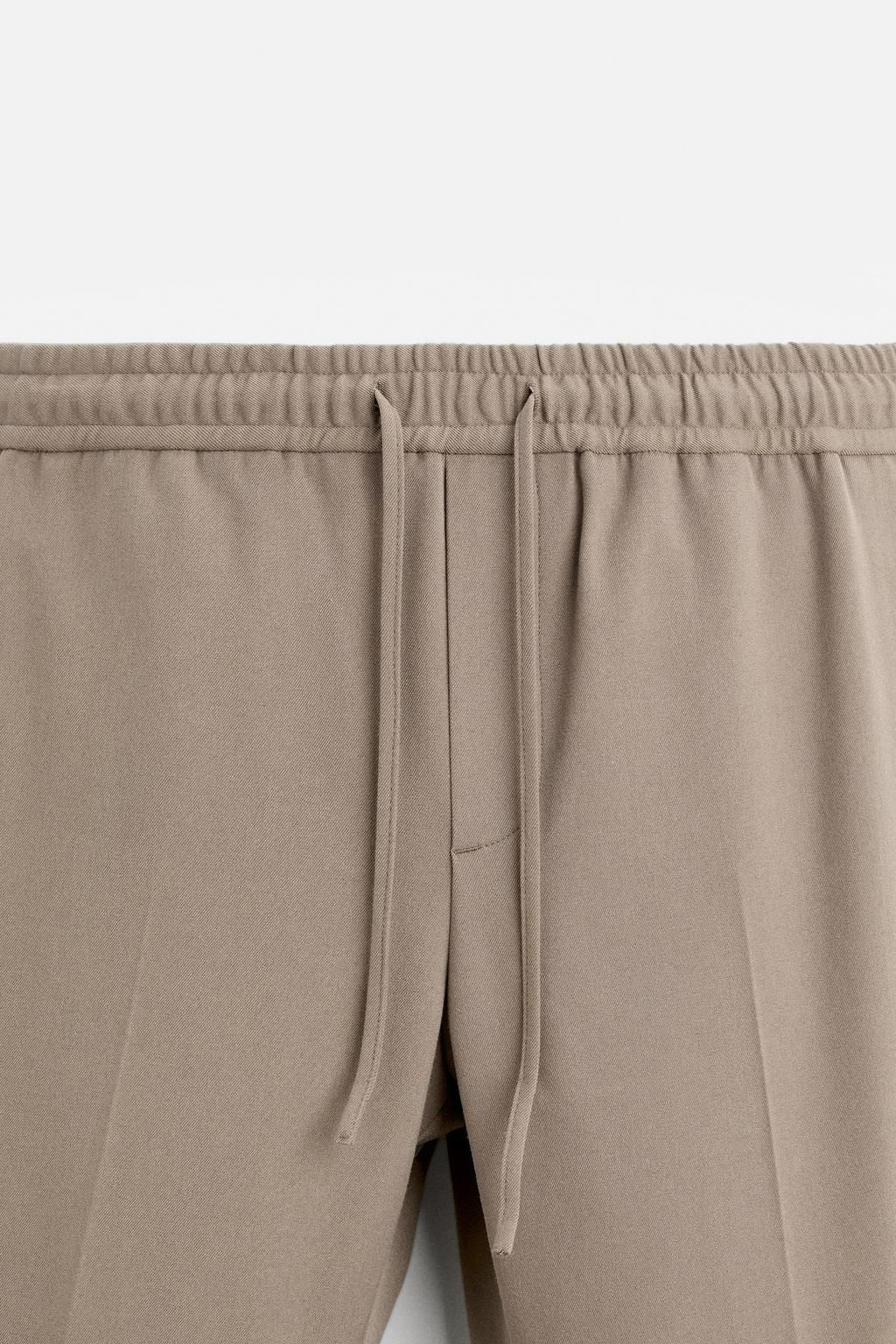 COMFORT FIT JOGGER WAIST TROUSERS - Zara фото 26