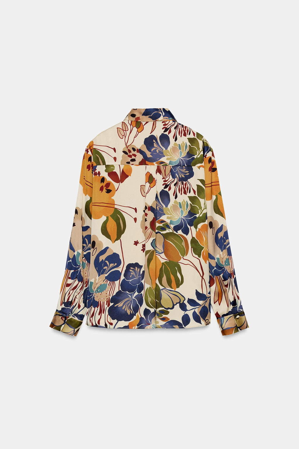 PRINTED SATIN BLOUSE - Zara фото 15
