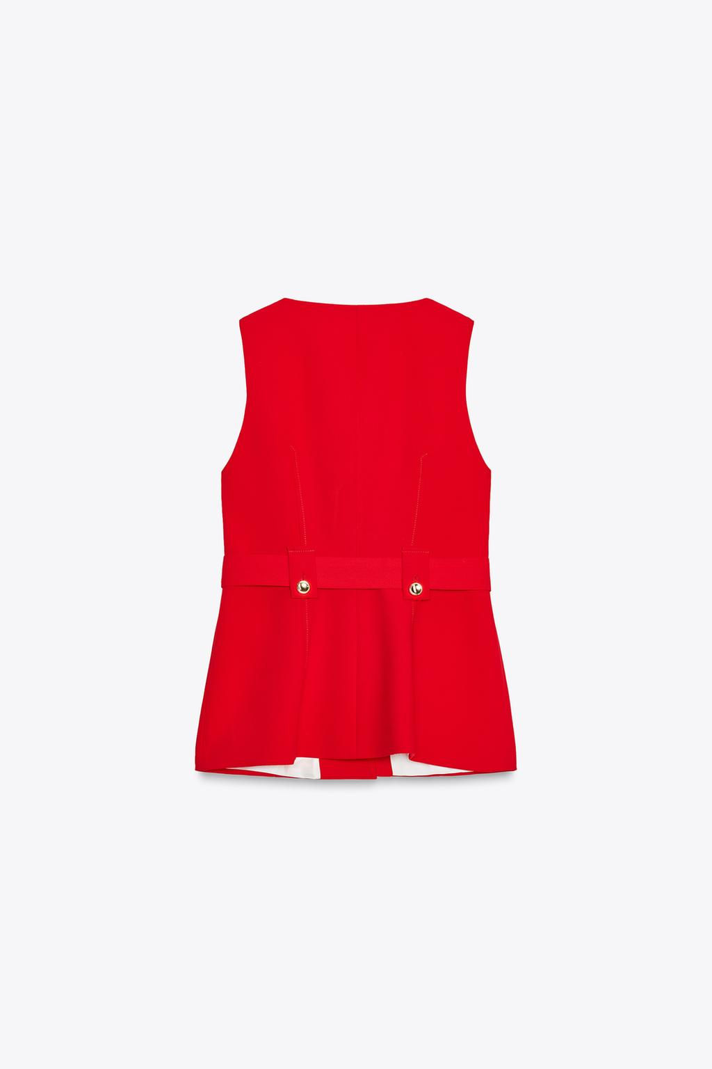 LONG WAISTCOAT WITH BELT - Zara фото 6