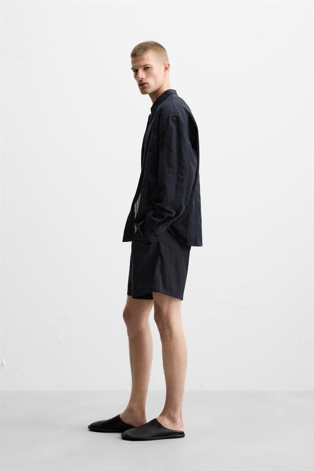 PLEATED BERMUDA SHORTS WITH BELT - Zara фото 4