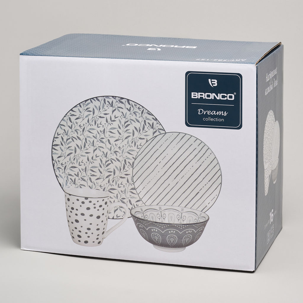 НАБОР ПОСУДЫ ОБЕДЕННОЙ BRONCO DREAMS НА 4 ПЕР. 16 ПР.  фото 12