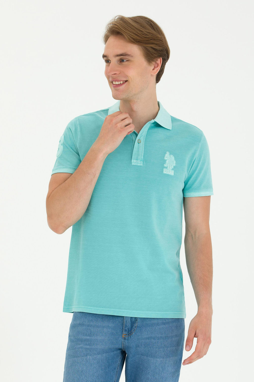 Мужская мятная базовая футболка - U.s. polo assn фото 17