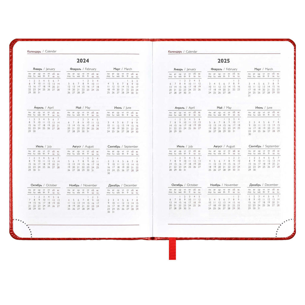 Ежедневник датированный 2024 ESCALADA, А6+, 176 л., арт. 63790/ 20 САРИФ КРАСНЫЙ  фото 6