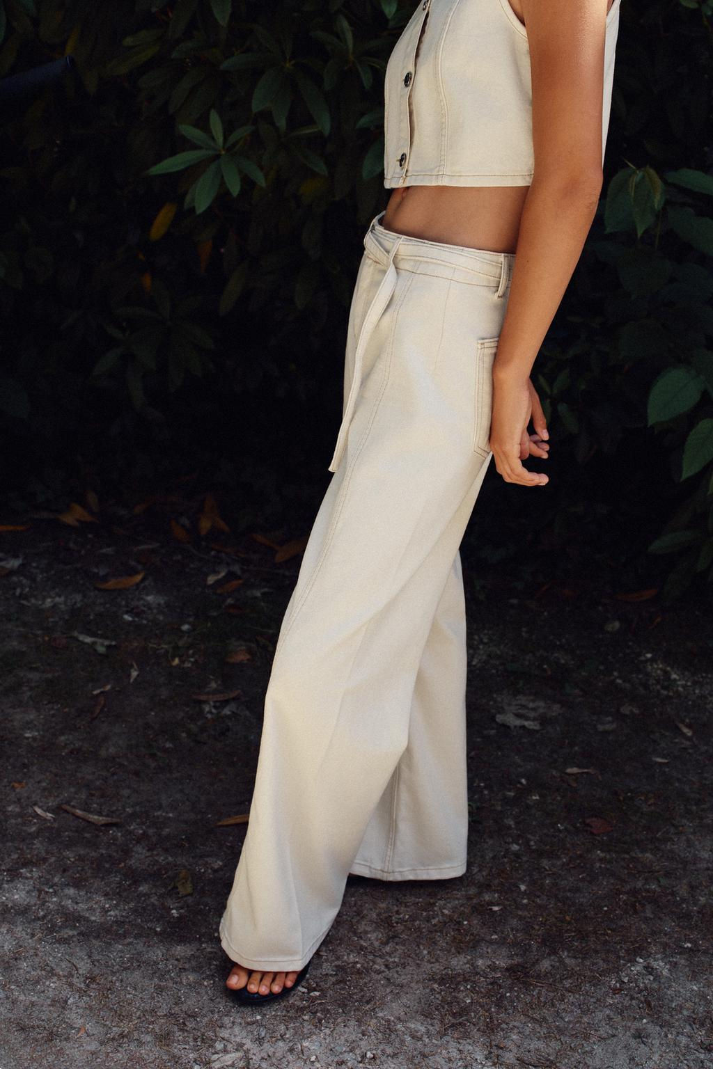 Z1975 HIGH-WAIST BOOTCUT JEANS WITH BELT - Zara фото 2