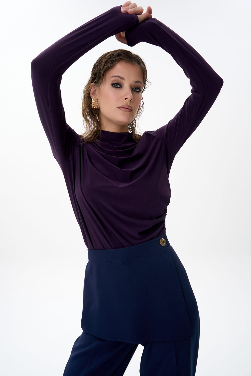 Лонгслив Нора (фиолетовый) - Эльза фото 10