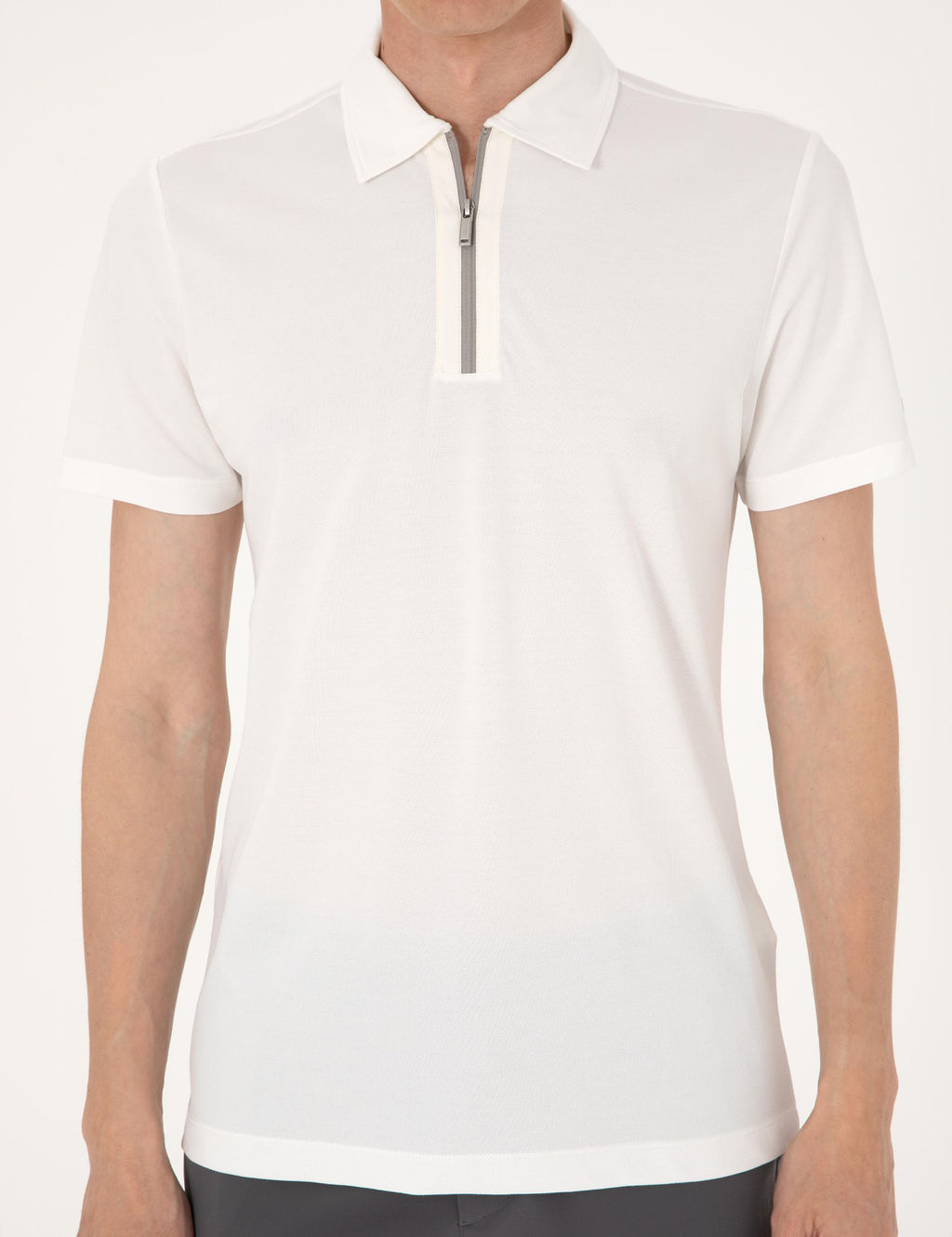 Ekru Ultralight Kuma_ Slim Fit Polo Yaka Ti__rt