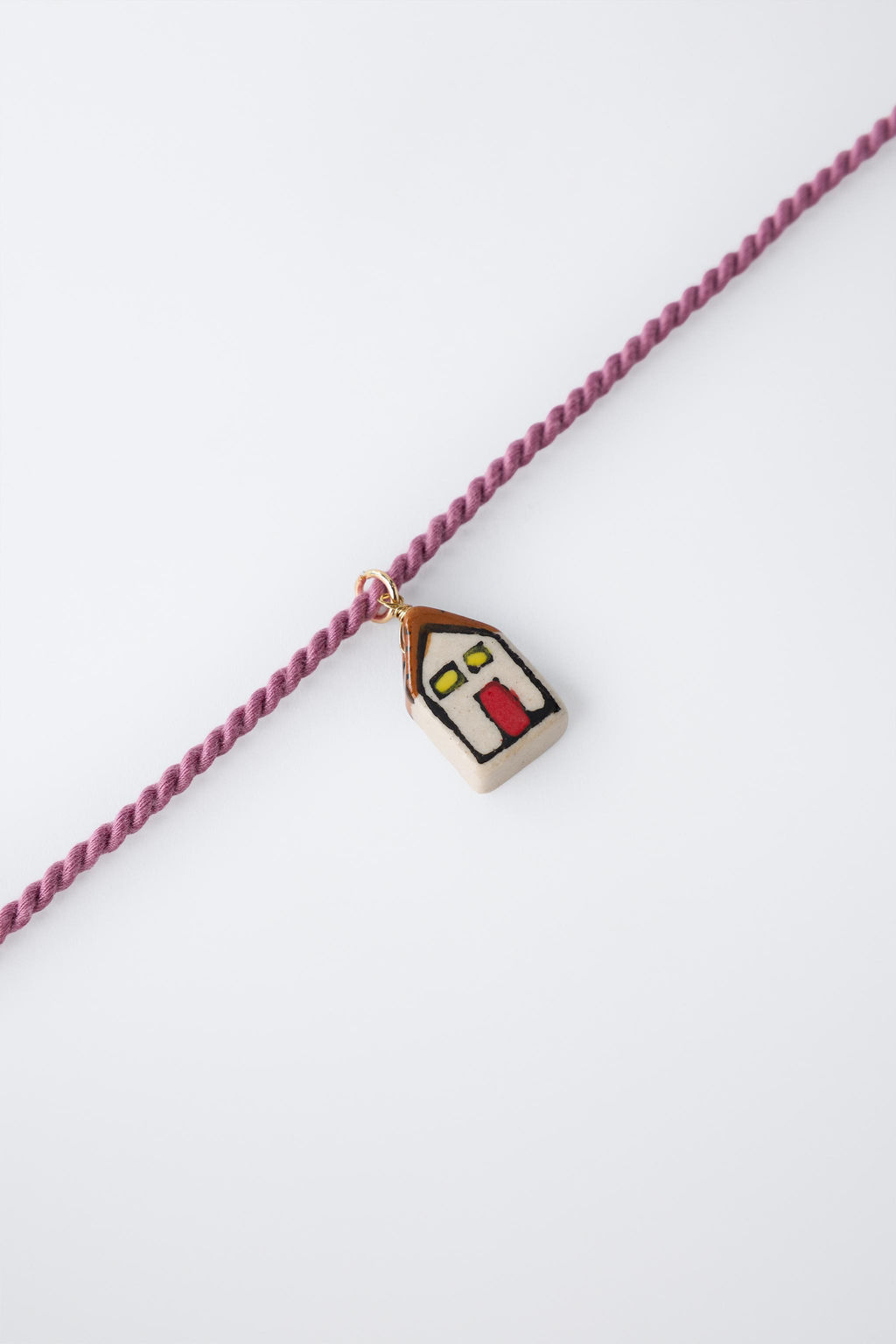 CERAMIC HOUSE CORD NECKLACE - Zara фото 2