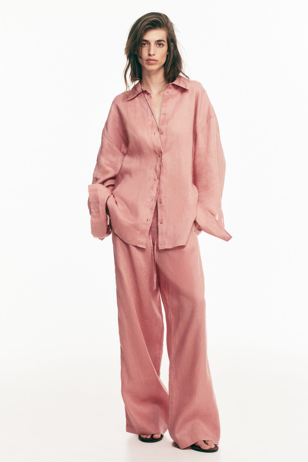 Camisa oversize de lino - H&m фото 4