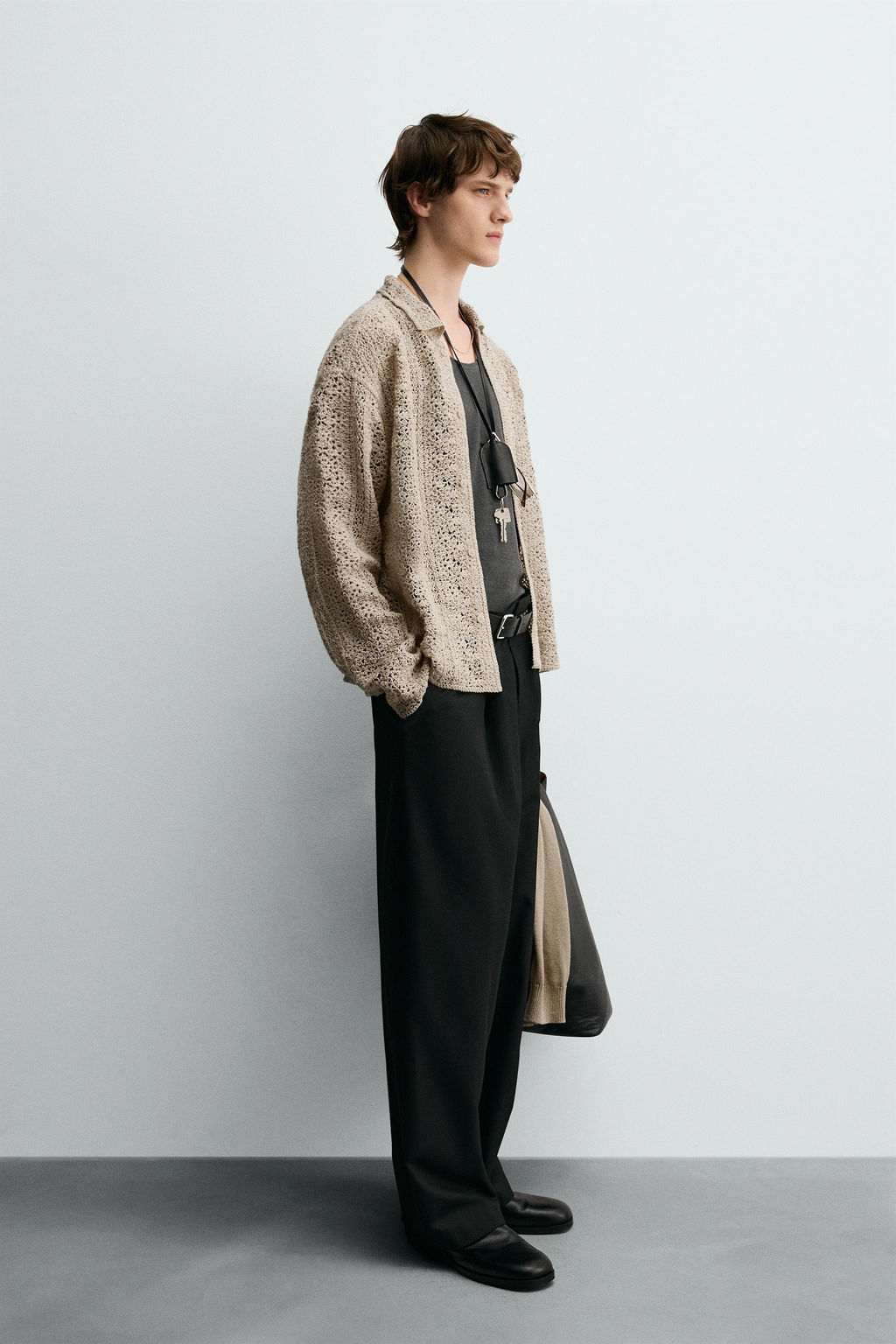 CROCHET TEXTURED OVERSHIRT - Zara фото 4