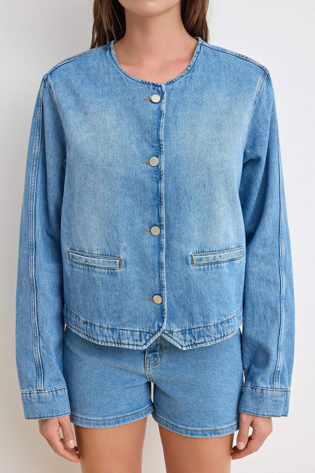 Mavi Dugme Detayl? Denim Ceket TWOSS26CE00041 - Trendyolmilla фото 3