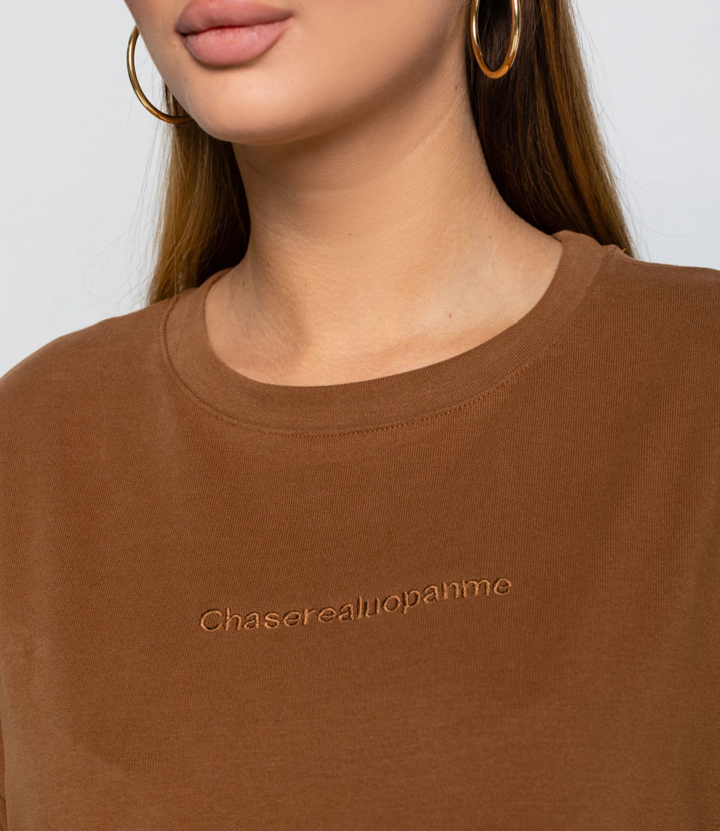 Футболка #КТ8037, коричневый