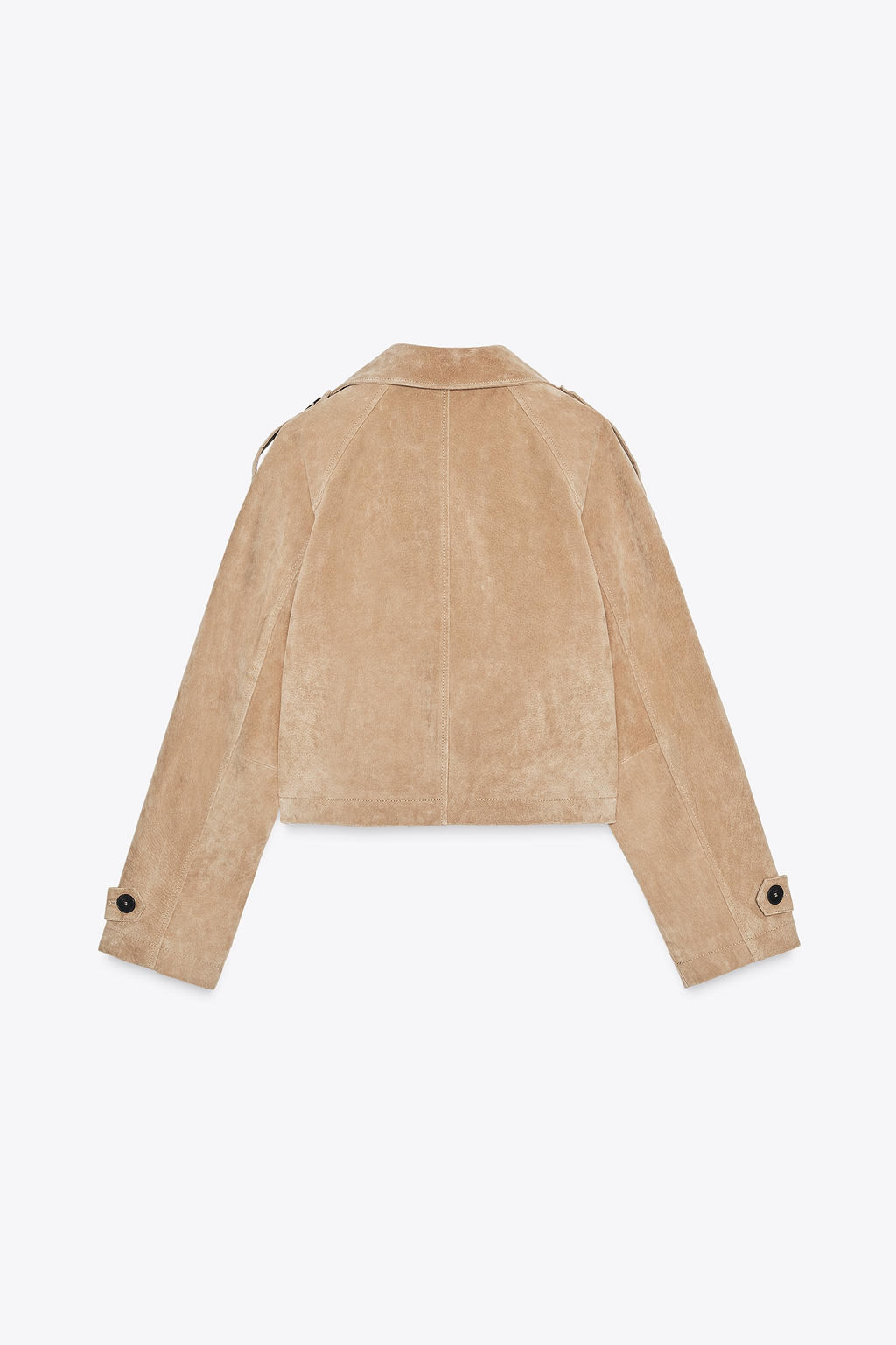 100% LEATHER SHORT TRENCH COAT