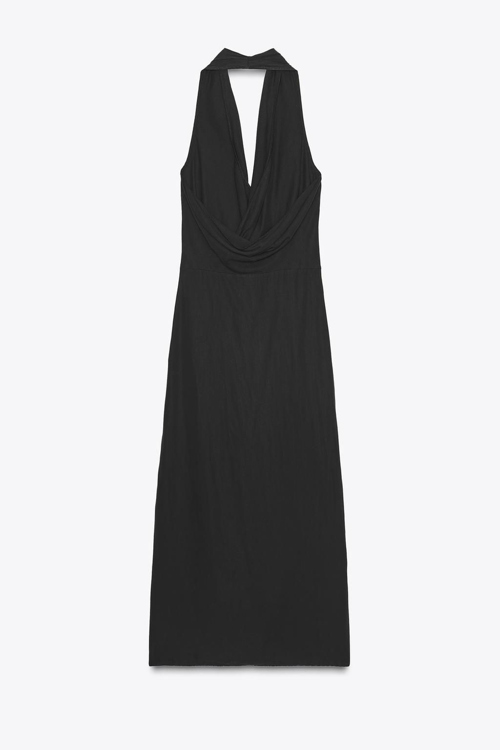 FLOWING DRAPED MIDI DRESS - Zara фото 5